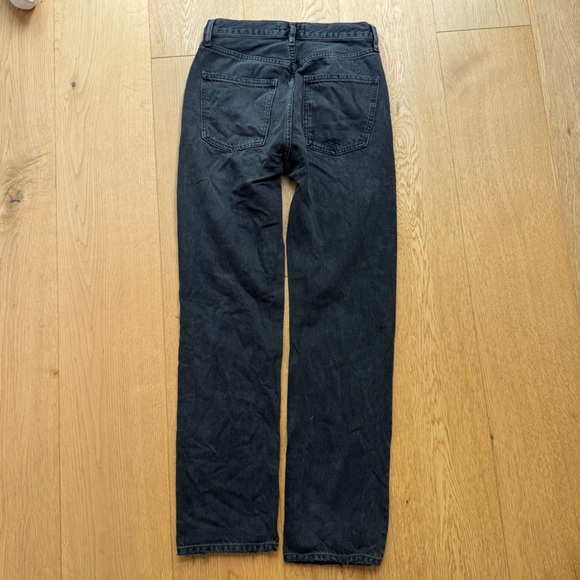 AGOLDE 90'S JEANS BLACK DISTRESSED -23 - Picture 4 of 15